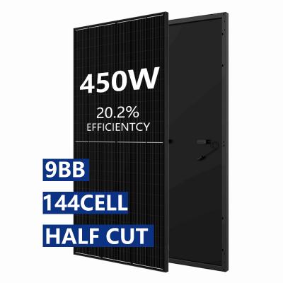Black 9BB 450w 450wp 450watt perc pv solar module