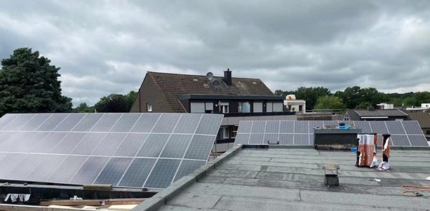 20Kw Hybrid Solar Power System in Latvia flat roof